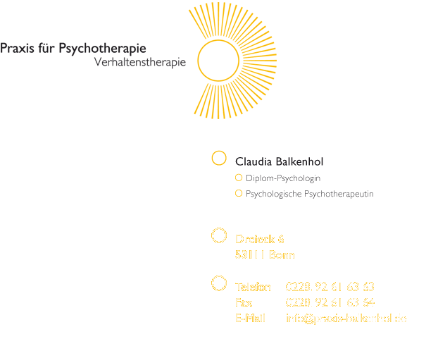 Claudia Balkenhol - Praxis für Psychotherapie / Verhaltentherapie